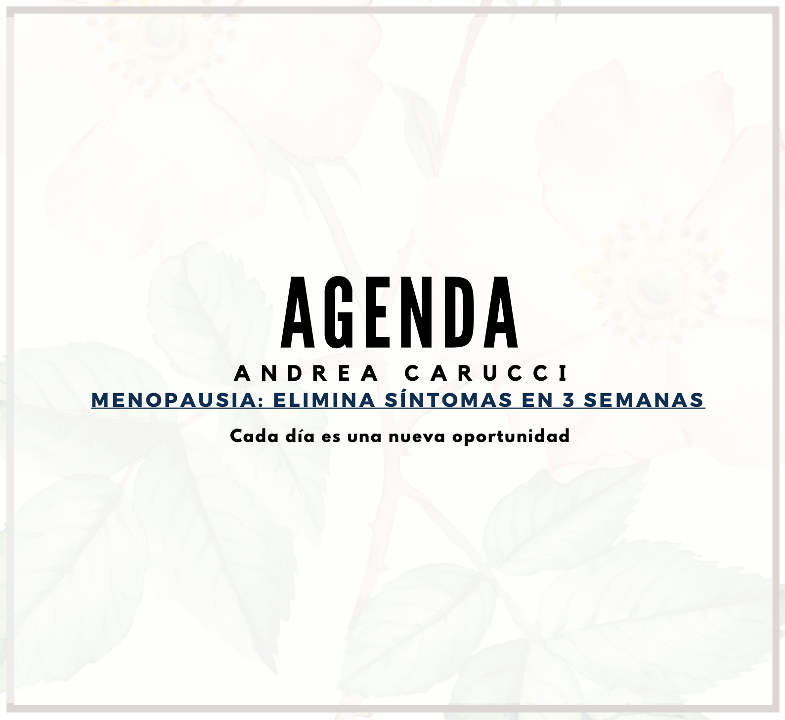 Mi AGENDA MENOPAUSIA 1º parte